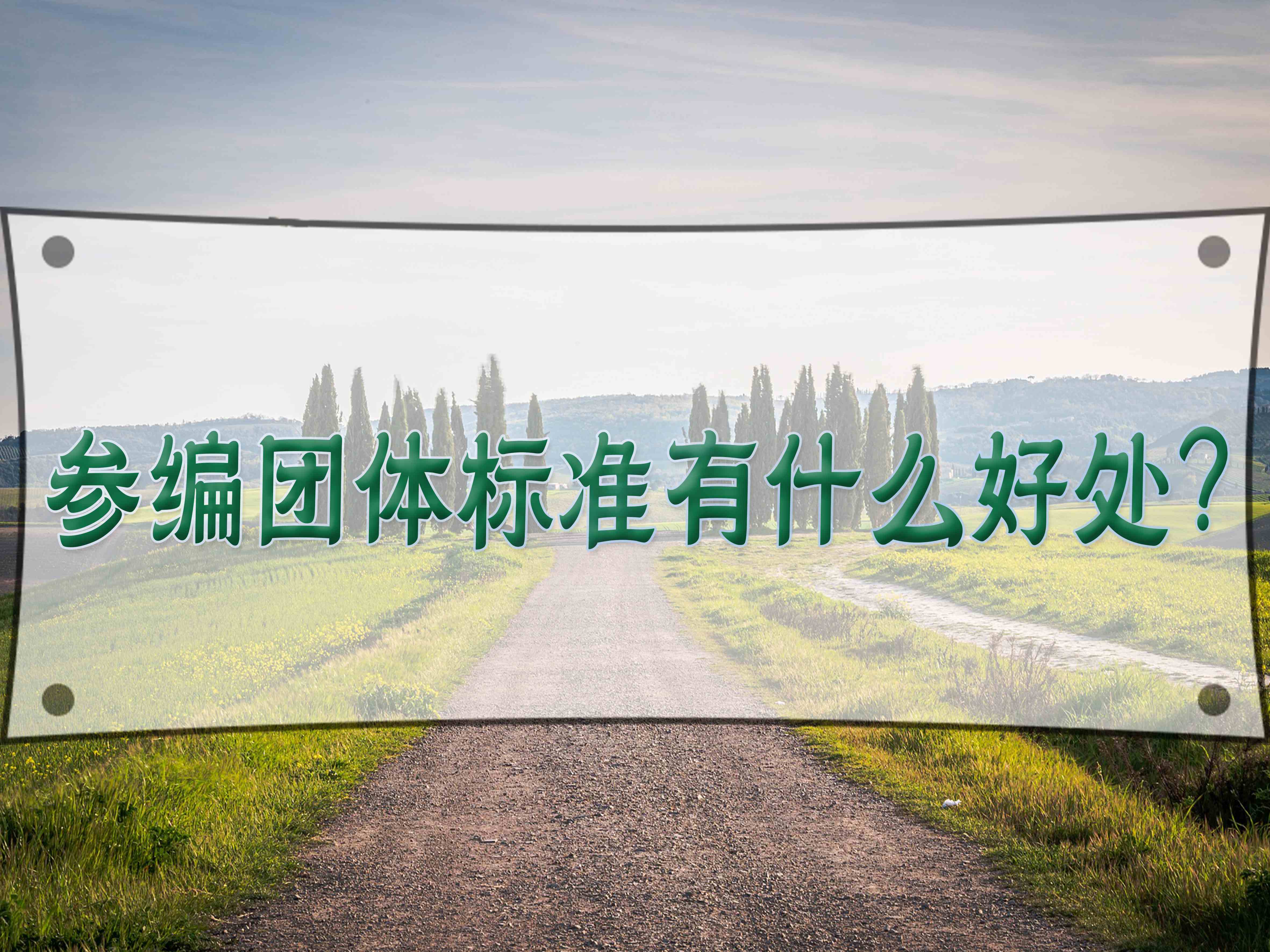 參編團體標準有什么好處？